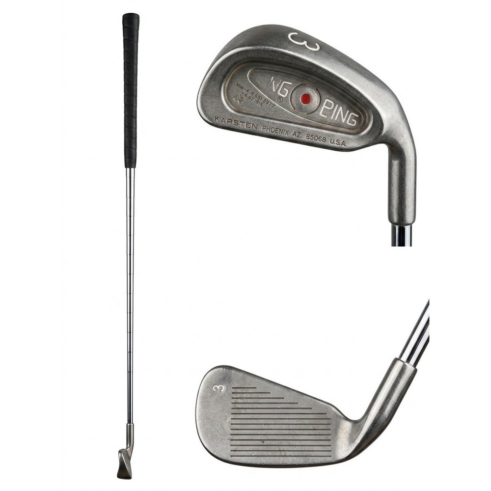 Ping Eye 2 Red Dot 3 Iron RH Steel Shaft Karsten Phoenix Right Handed Used